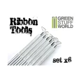 Green Stuff World6x Mini Ribbon Sculpting Tool Set