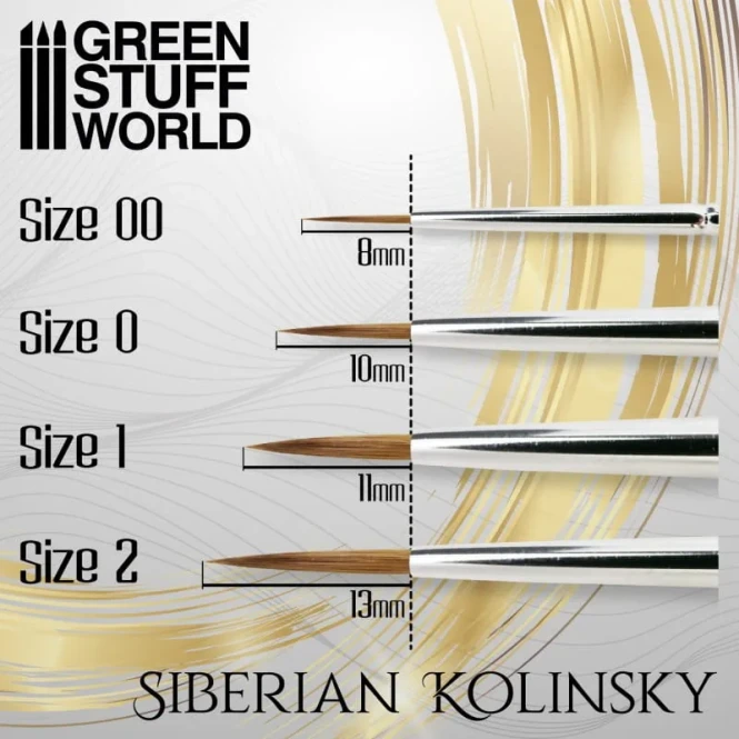 GOLD SERIES Siberian Kolinsky Brush - Size 1