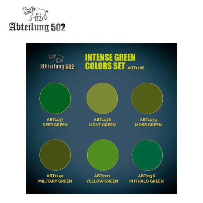 Abt1166 Intense Green Colors Set