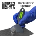 Czarne plastikowe szpatułki - drukarka 3D