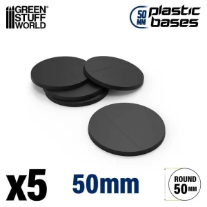 Plastic Bases - Round 50 mm BLACK