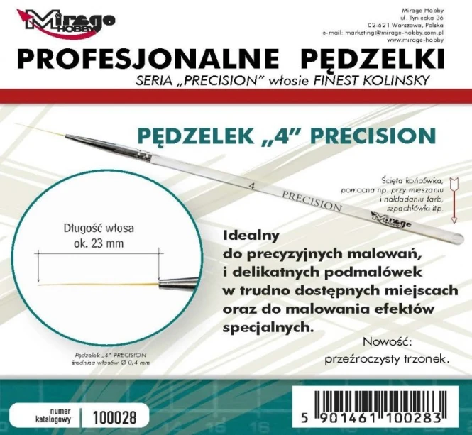 100028 MIRAGE PĘDZELEK PRECISION KOLYNSKI- 4