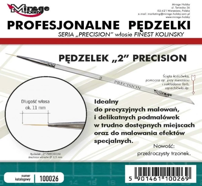 100026 MIRAGE PĘDZELEK PRECISION KOLYNSKI- 2