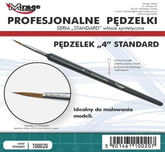 100020 MIRAGE PĘDZELEK STANDARD ROZMIAR 4