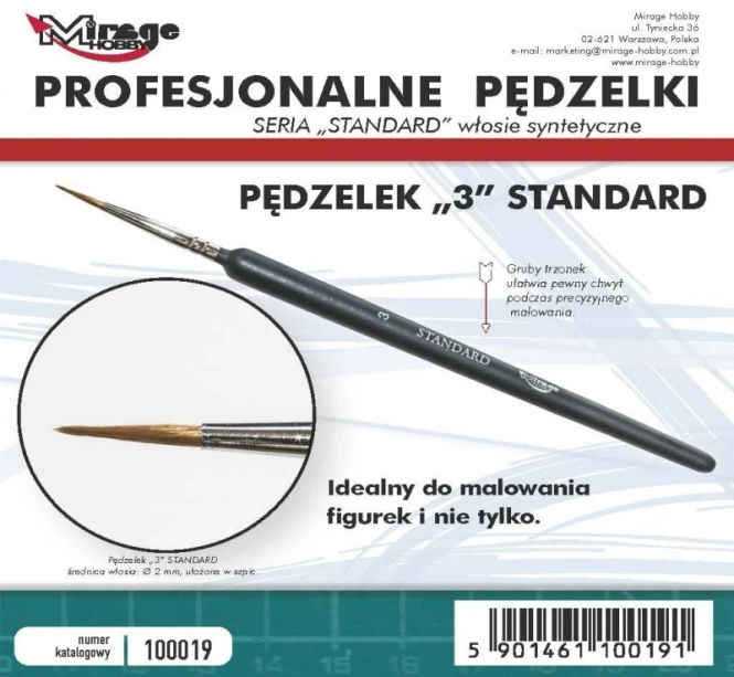 100019 MIRAGE PĘDZELEK STANDARD ROZMIAR 3