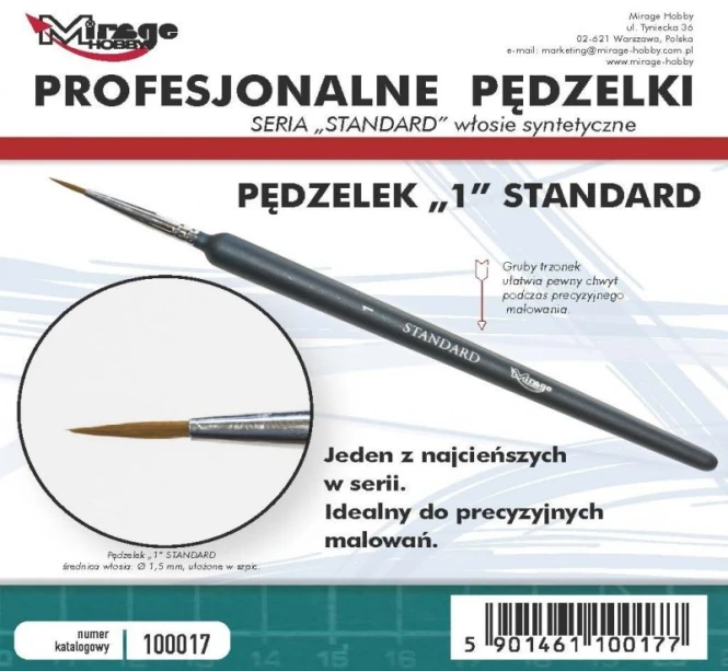 100017 MIRAGE PĘDZELEK STANDARD ROZMIAR 1