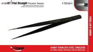 100087 Flat Straight Precision Tweezer (12,5 cm)