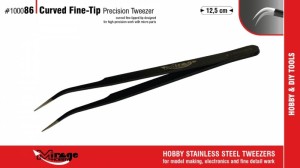 100086 Curved Fine-Tip Precision Tweezer (12,5 cm)