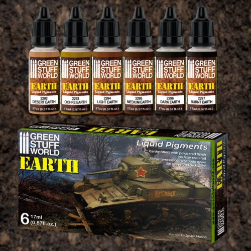 Green Stuff World Liquid Pigments Paint Set -EARTH
