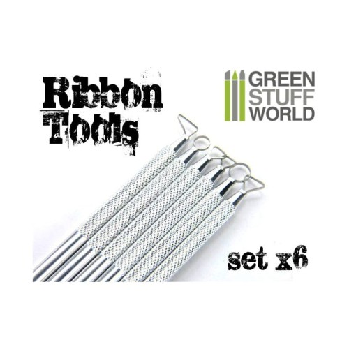Green Stuff World6x Mini Ribbon Sculpting Tool Set