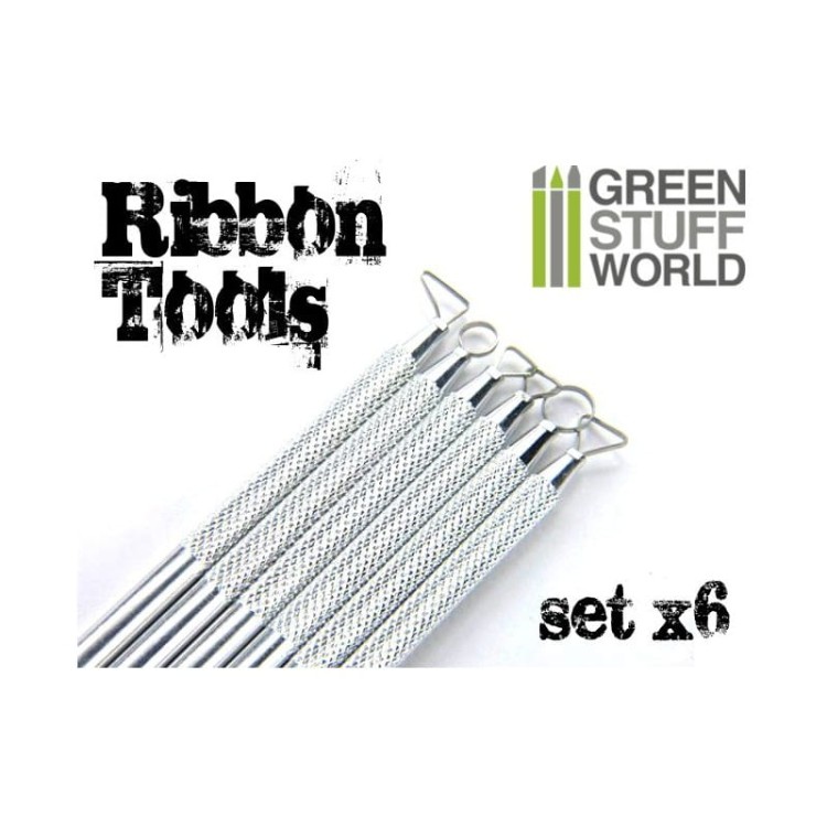 Green Stuff World6x Mini Ribbon Sculpting Tool Set