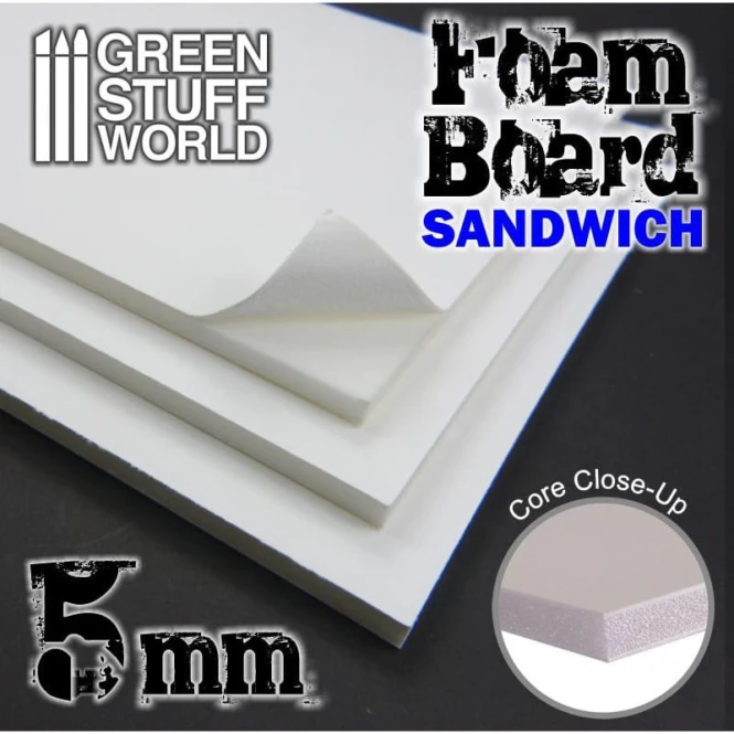 Foamed PVC 5mm - 200x300mm  3 arkusze