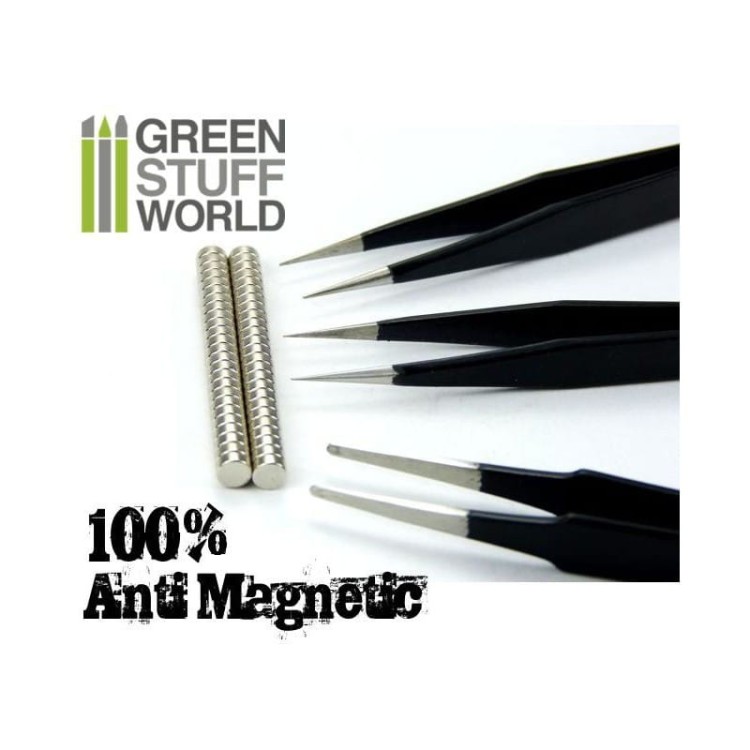 100% Anti-magnetic QUARTZ Tweezers SET