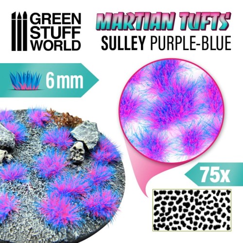Martian Fluor Tufts 6mm - SULLY PURPLE-BLUE
