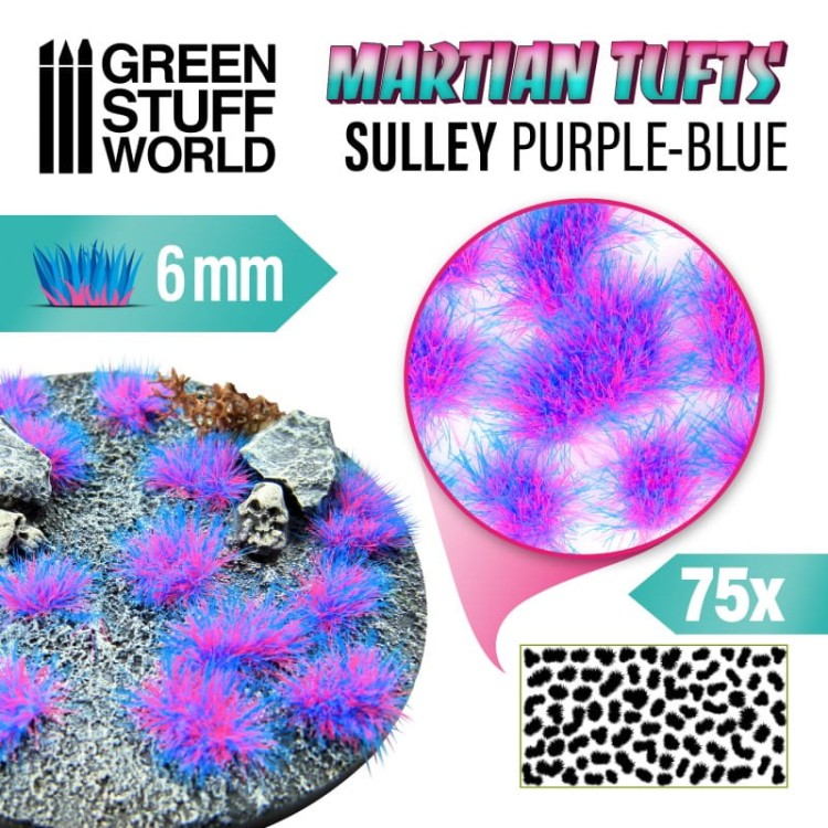Martian Fluor Tufts 6mm - SULLY PURPLE-BLUE