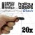 Hollow Plastic Bases - BLACK 32mm (20 szt.)