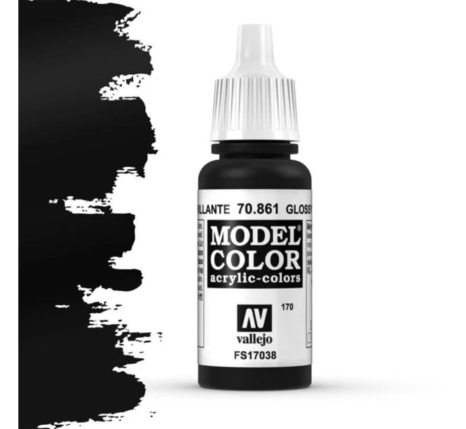 VALLEJO 70861 Model Color 192 - Gloss Black - 18 m