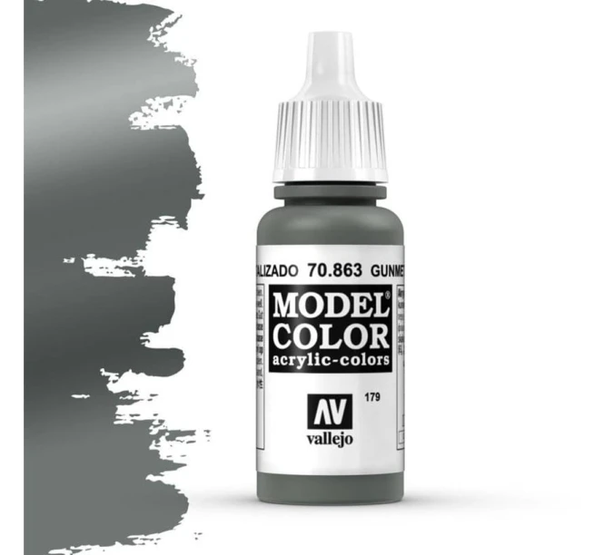 VALLEJO 70863 Model Color 198 - Gunmetal - 18 ml
