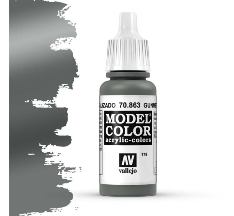 VALLEJO 70863 Model Color 198 - Gunmetal - 18 ml