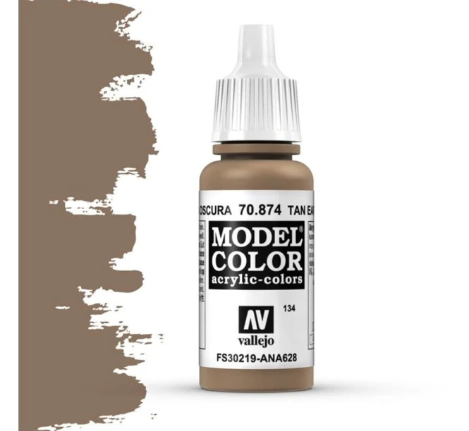 VALLEJO 70874 Model Color 141 - Tan Earth - 18 ml