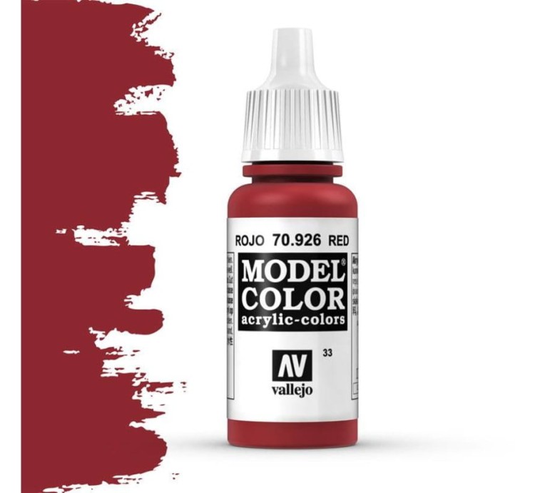 VALLEJO 70926 Model Color 034 - Red - 18 ml