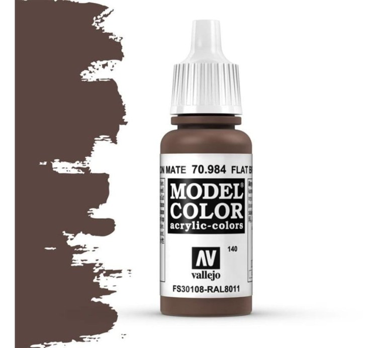 VALLEJO 70984 Model Color 155 - Flat Brown - 18 ml