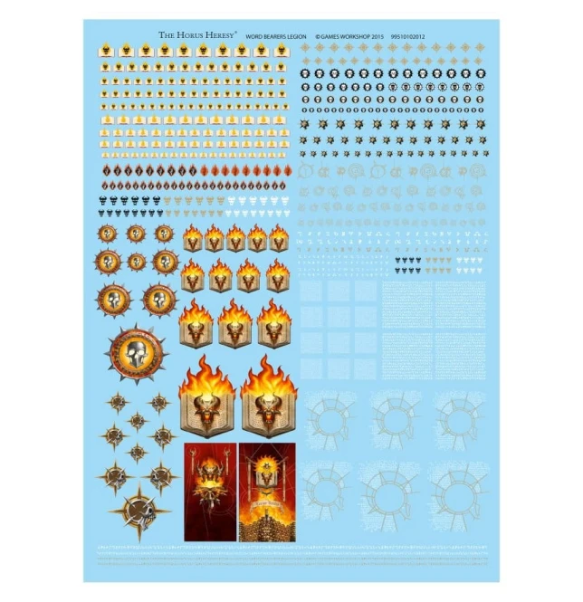 Word Bearers  Legion Transfer Sheet