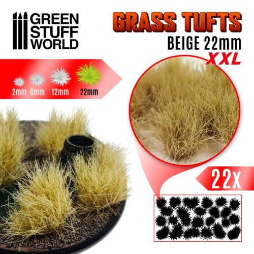 Green Stuff World Grass Tufts Beige 22mm
