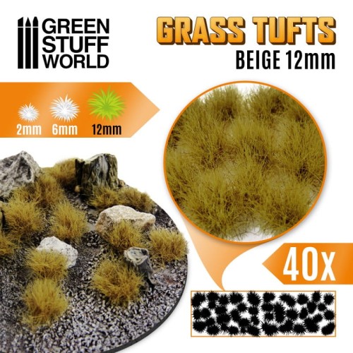 Green Stuff World Grass Tufts Beige 12mm