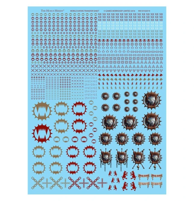 World Eaters Legion Transfer Sheet Horus Heresy