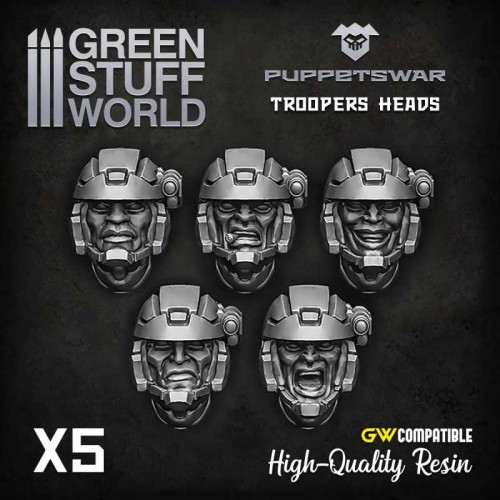 Troopers heads odlew żywiczny Puppetswar