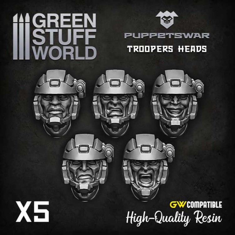 Troopers heads odlew żywiczny Puppetswar