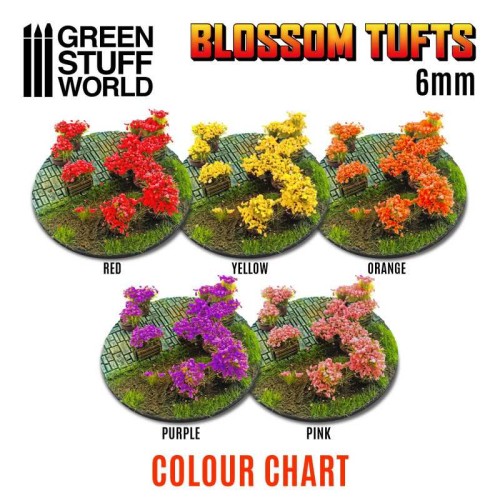 Blossom TUFTS - 6mm self-adhesive - PINK