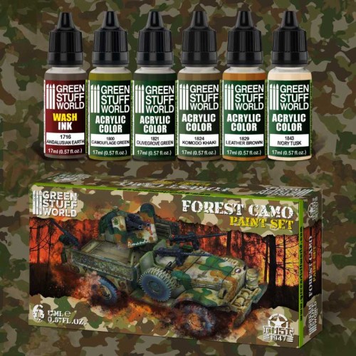 Green Stuff World Paint Set - Forest Camo