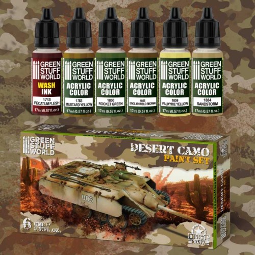 Green Stuff World Paint Set - Desert Camo