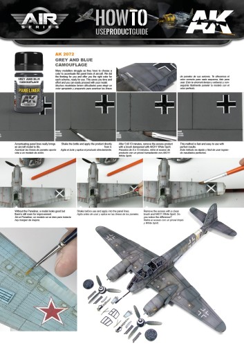 Paneliner for grey and blue camouflage AK2072