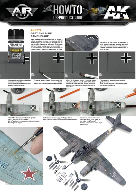 Paneliner for grey and blue camouflage AK2072