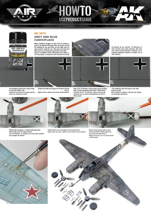Paneliner for grey and blue camouflage AK2072