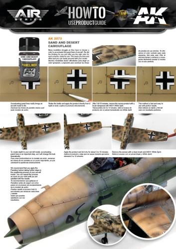 Paneliner for sand and desert camouflage AK2073