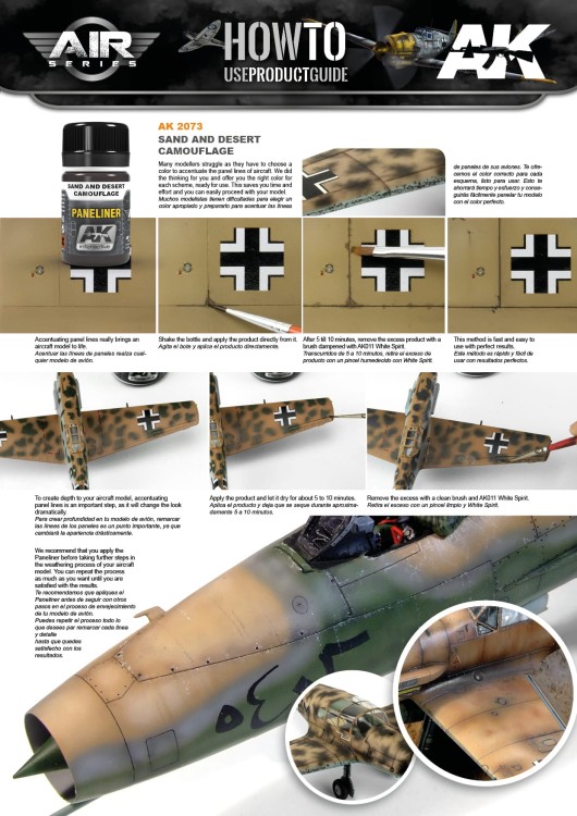 Paneliner for sand and desert camouflage AK2073
