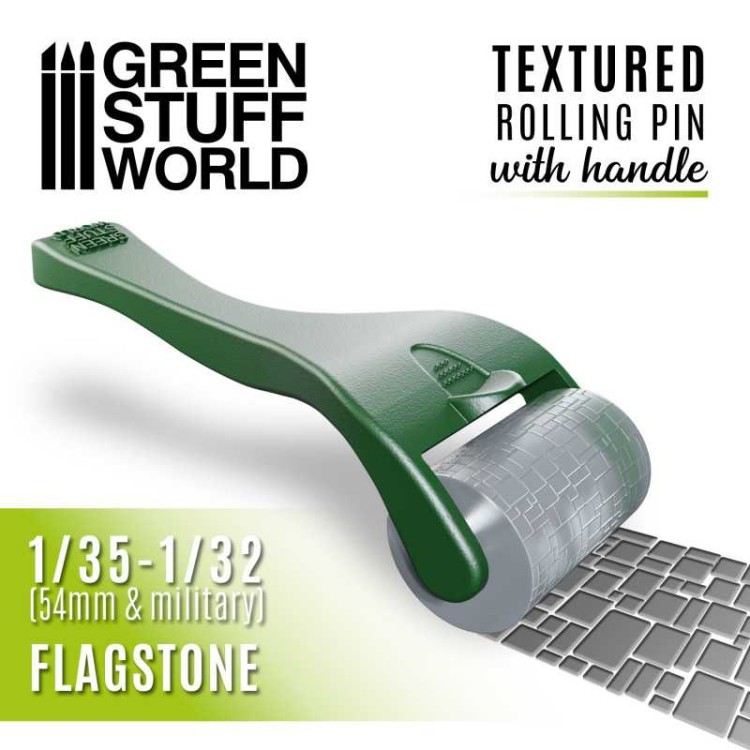 Rolling pin with Handle - Flagstone większy