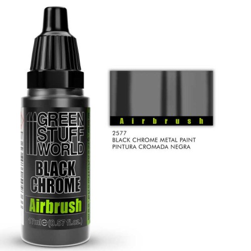 Chrome Paint - Black 17ml Airbrush