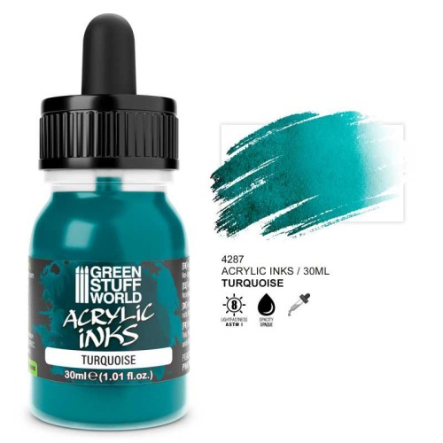 Acrylic Inks Opaque - TURQUOISE 30 ml