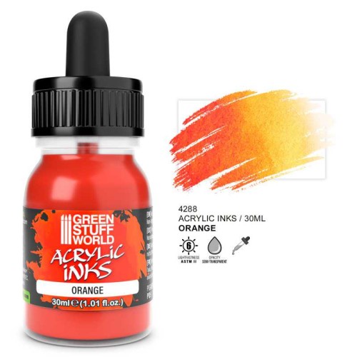 Acrylic Inks Opaque - ORANGE 30 m
