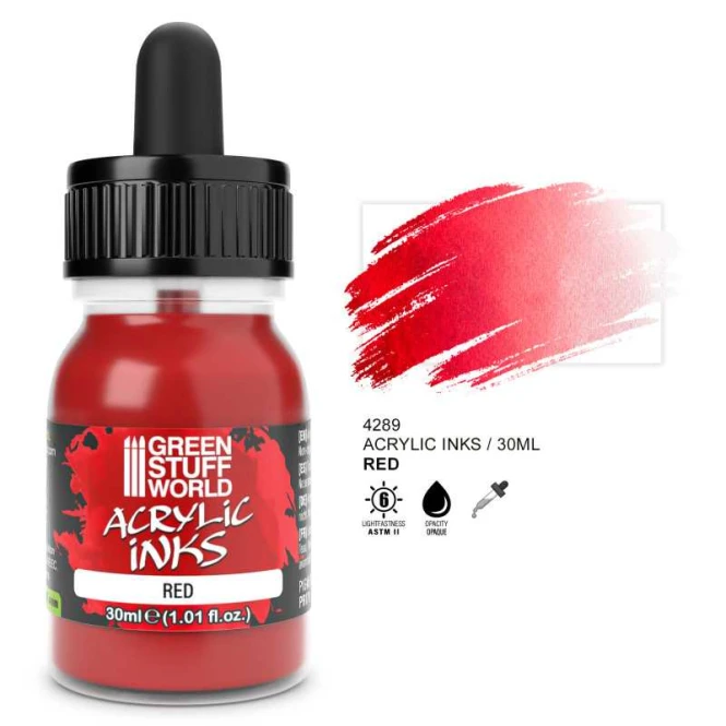 Acrylic Inks Opaque - RED 30 ml