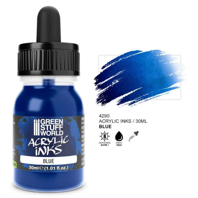 Acrylic Inks Opaque - BLUE 30 ml