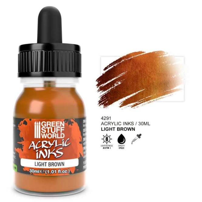 Acrylic Inks Opaque - LIGHT BROWN 30 m