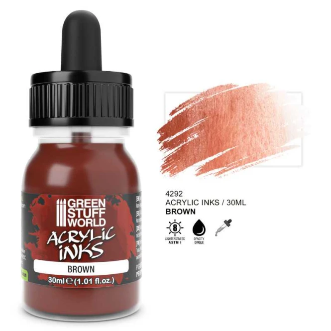 Acrylic Inks Opaque - BROWN 30 ml