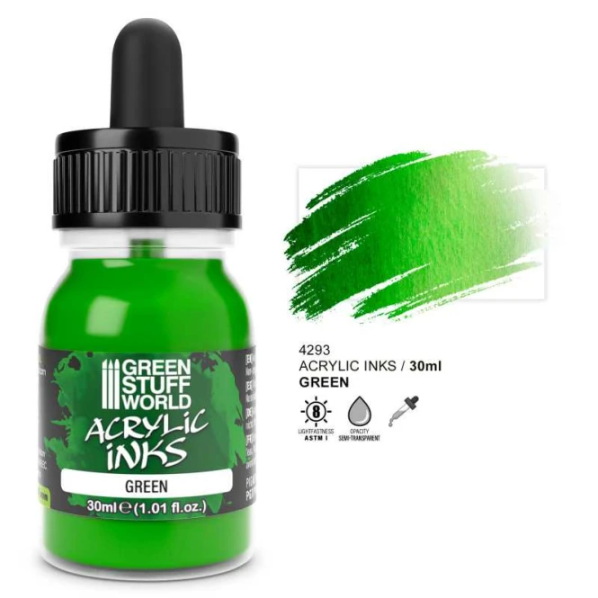 Acrylic Inks Opaque - GREEN 30 ml