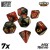 7x Mix 16mm Dice - Red Swirl